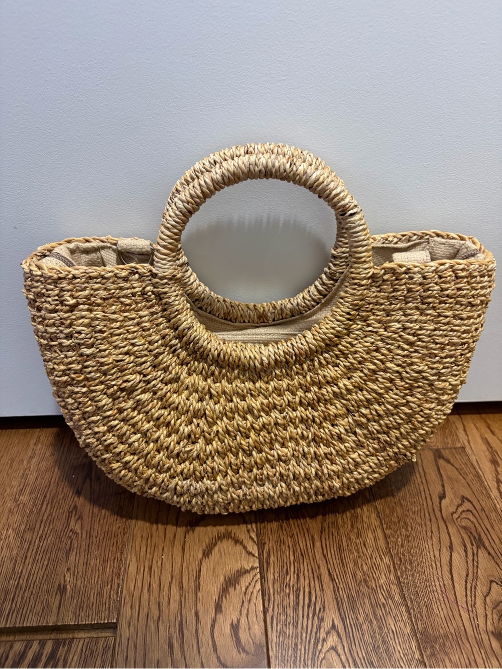 Sea & Grass Woven Double Handle Tote Bag